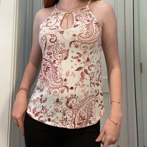Pink Paisley Print Top